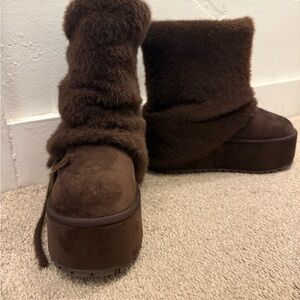 Current Mood Brown Platform Shoes